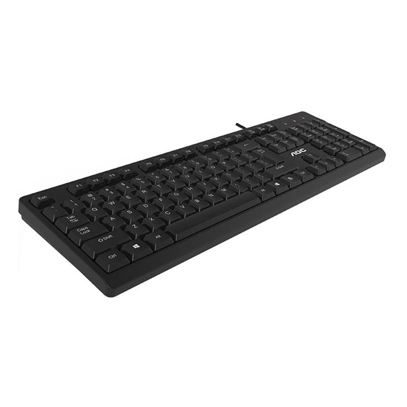 AOC KB161 USB Wired Keyboard Custom Gaming Laptop External Keyboard Set Office Home Ergonomics Keyboard Desktop Typing