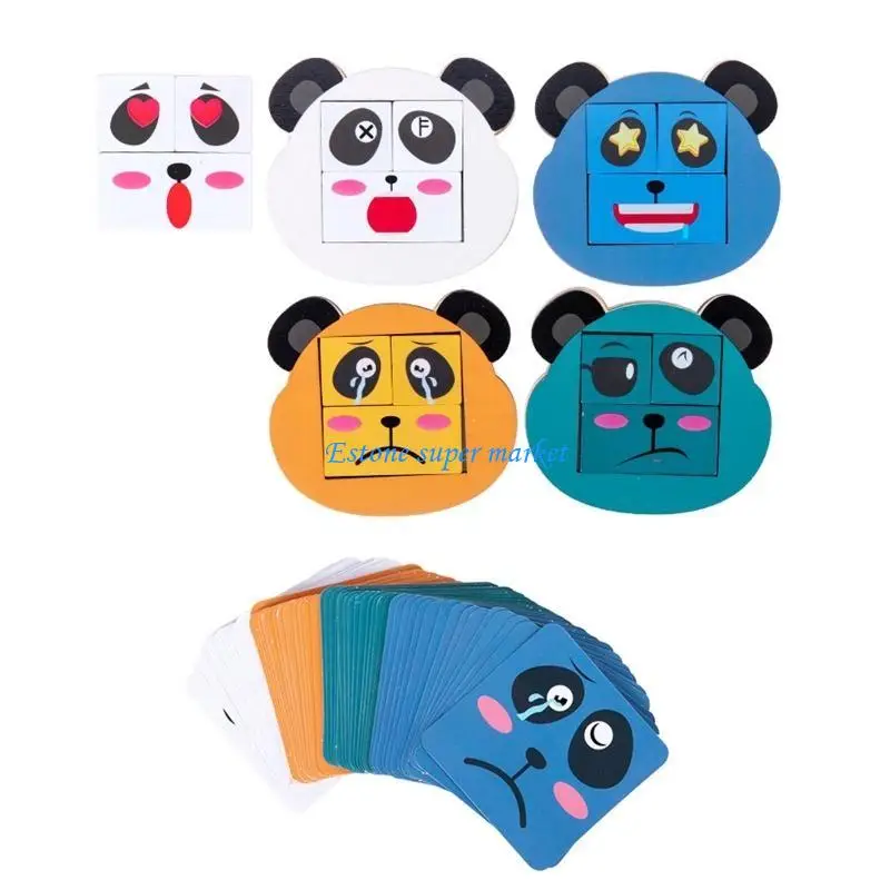 090B Children's Game Expression Matching Puzzles Game Educational