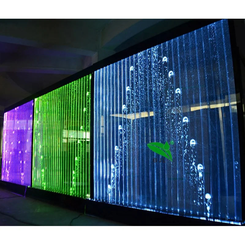 (Customized) dancing LED acrylic water bubble panel wall used room divider with multi colors LED light