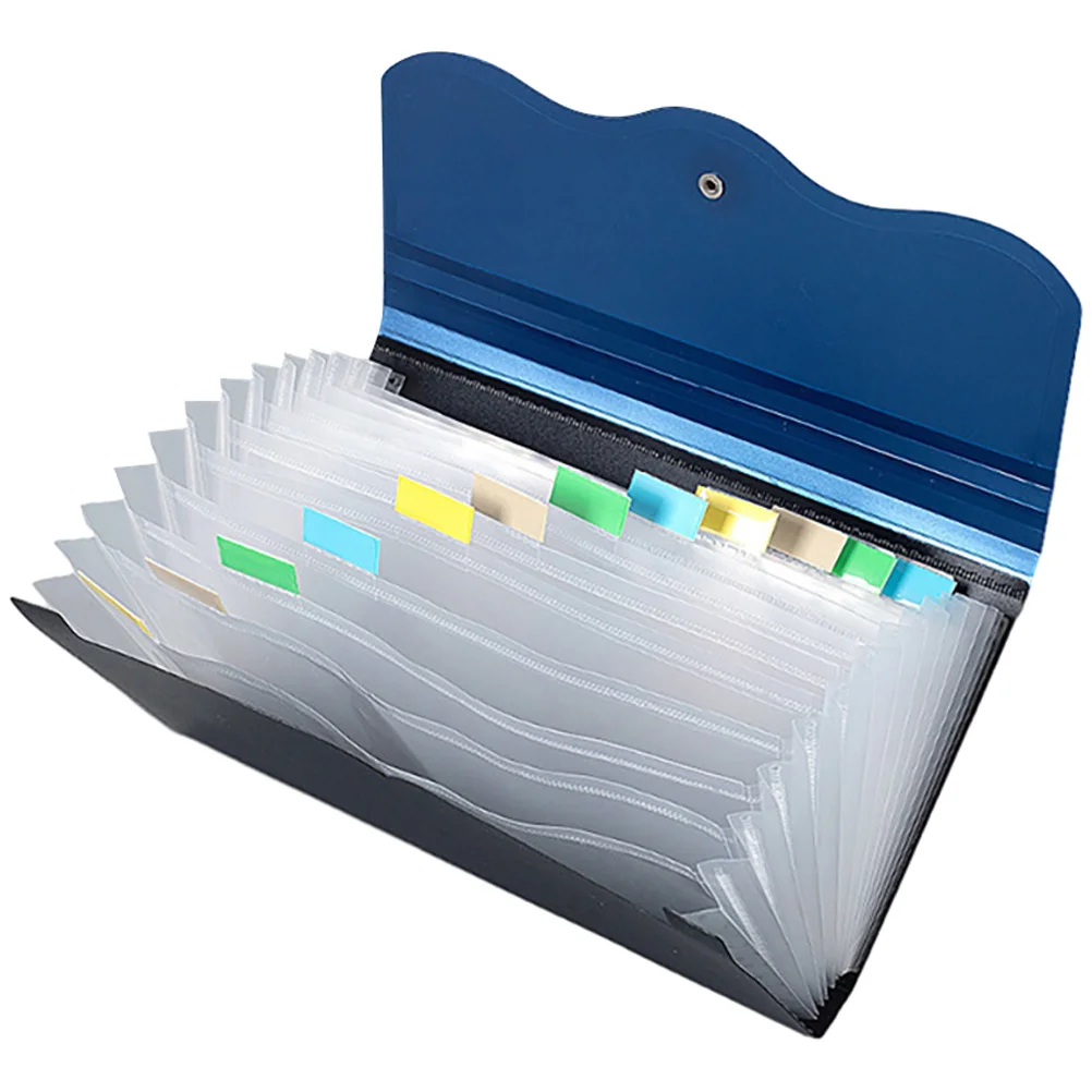 Plastic Accordion Folder File Expanding Bill Holder Organizer Polyester Portable Folders Document