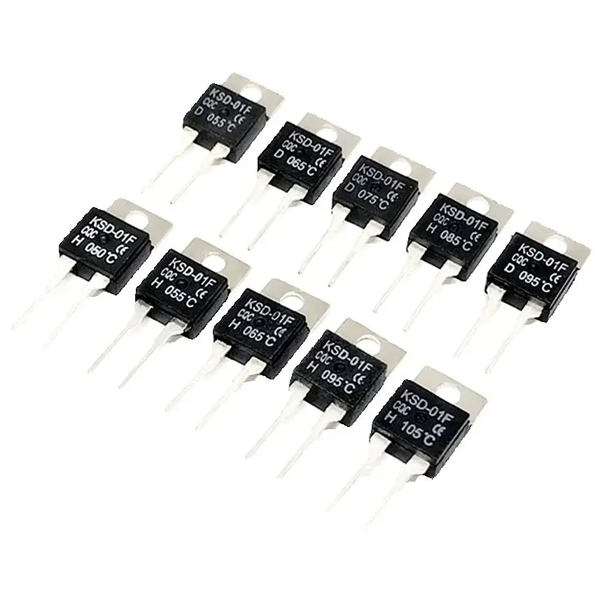 1pcs Normal Open Close Thermal Protector Switch 0/5/10/15/20/25/30/35/40/135/150℃ NC Temperature Sensor Thermostat KSD-01F JUC31