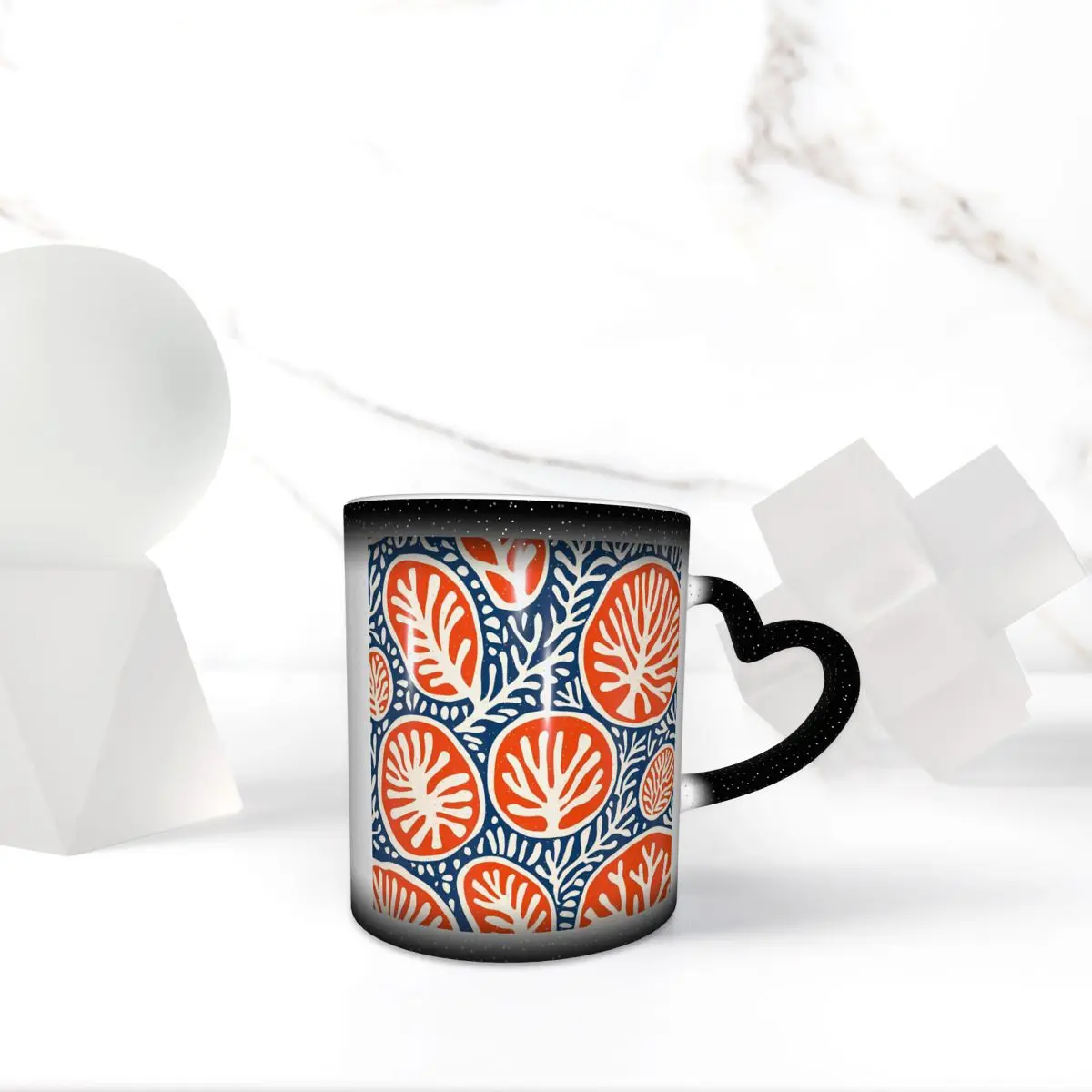 Cartoon Coral Pattern Mug Funny Ceramic Coffee Cups Tea Mugs Milk Cup Drinkware Gifts for Friends