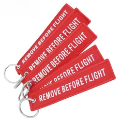 Cars Key Fobs Remove Before Flight Woven Key Ring Special Luggage Tag Label Red Chain Keychain for Aviation Gifts