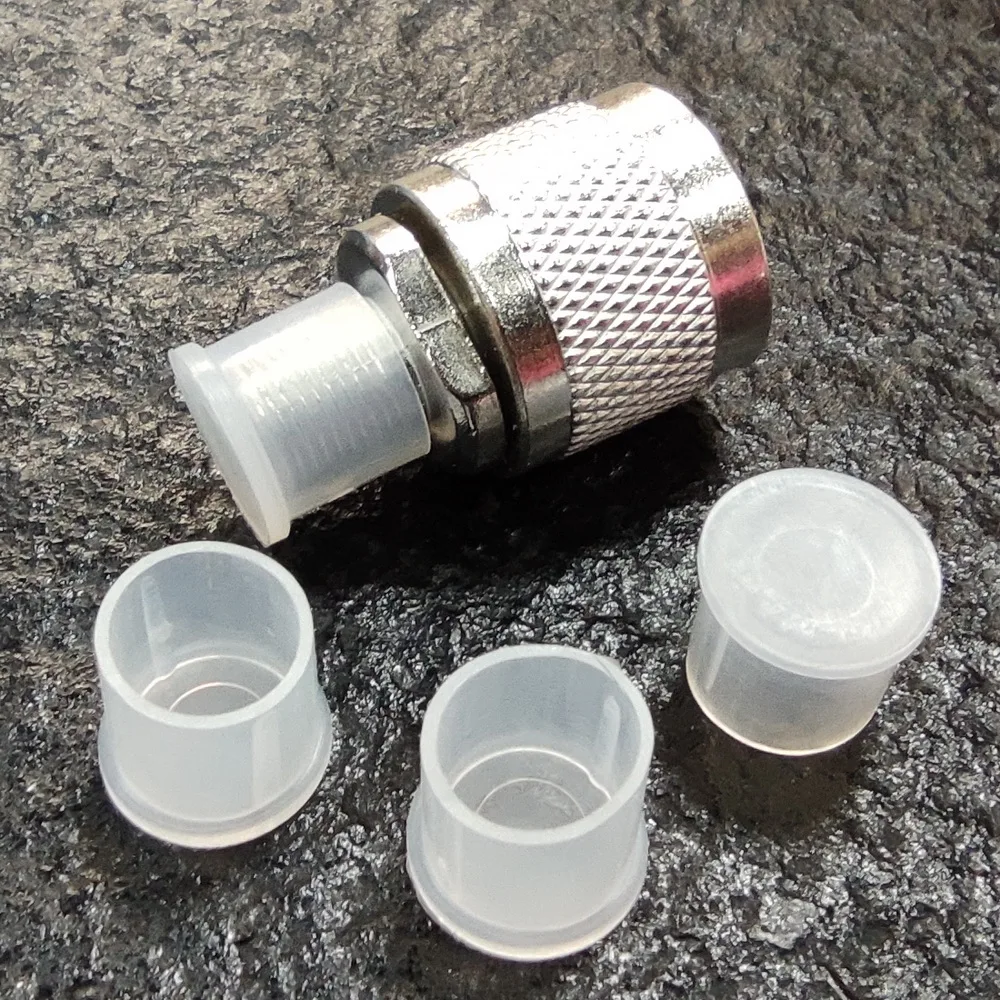 F Type Connector Protective Cover White plastic Wireless Satellite TV Receiver British System F Connector Protective Cap