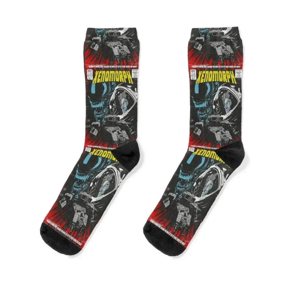 

Xenomorph Socks cycling loose retro christmass gift Socks Men Women's
