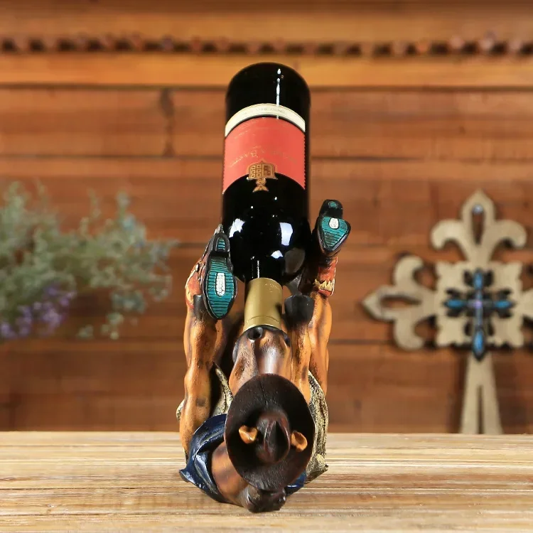 [MGT] American Nordic horse wine rack resin crafts statue animal sculpture wine rack home decoration ornaments