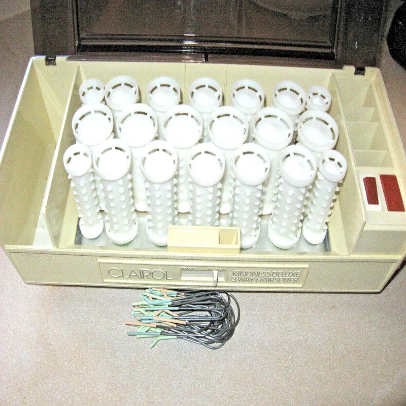 

CLAIROL KINDNESS DELUXE MIST/DRY HAIR SETTER WAX CORE HOT ROLLERS CURLERS K-420