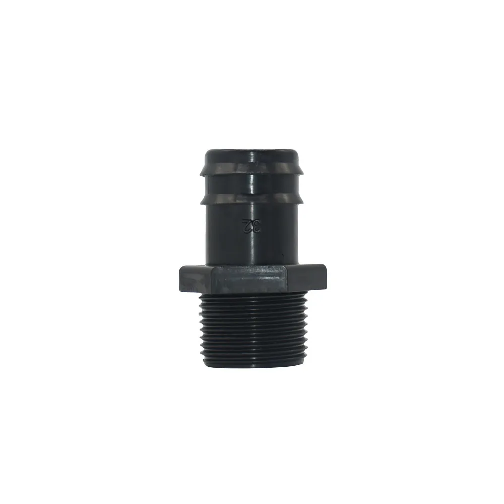 16mm 20mm 25mm 32mm Hose Barb Thread Connector 1/2 3/4 1Inch Male Female Thread Pe Tube Fitting Plastic Hose Adapter