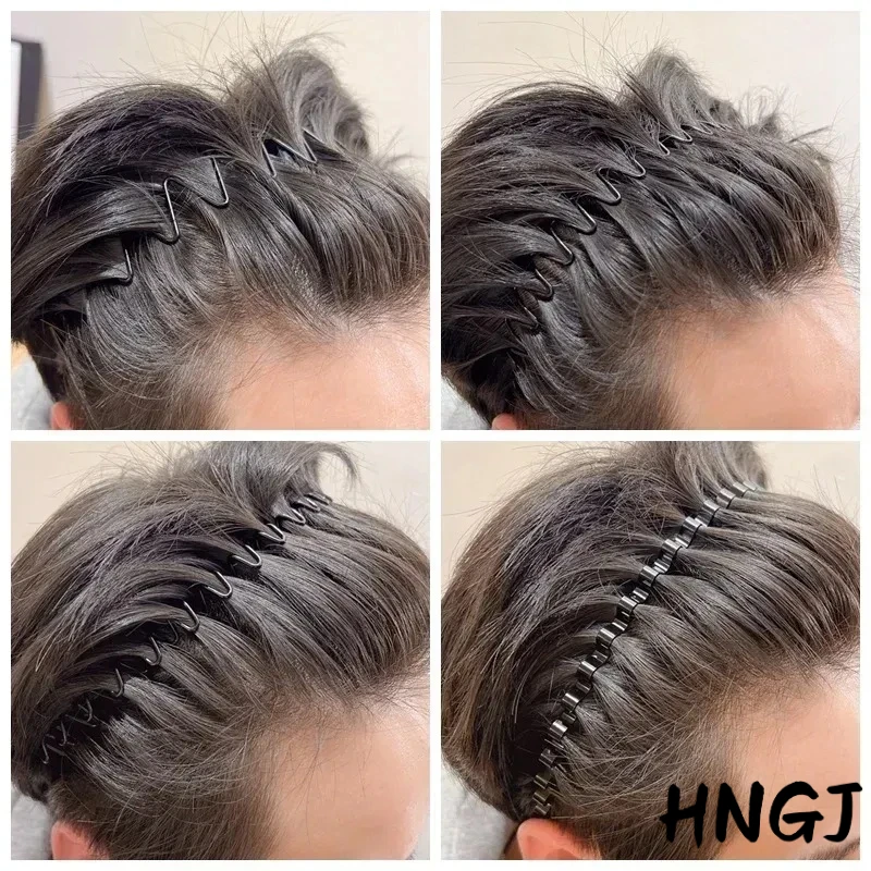 2026 عصابة رأس معدنية حديدية غير مرئية للرجال والنساء، شعر طويل، إكسسوارات شعر مموجة لغسل الوجه #1