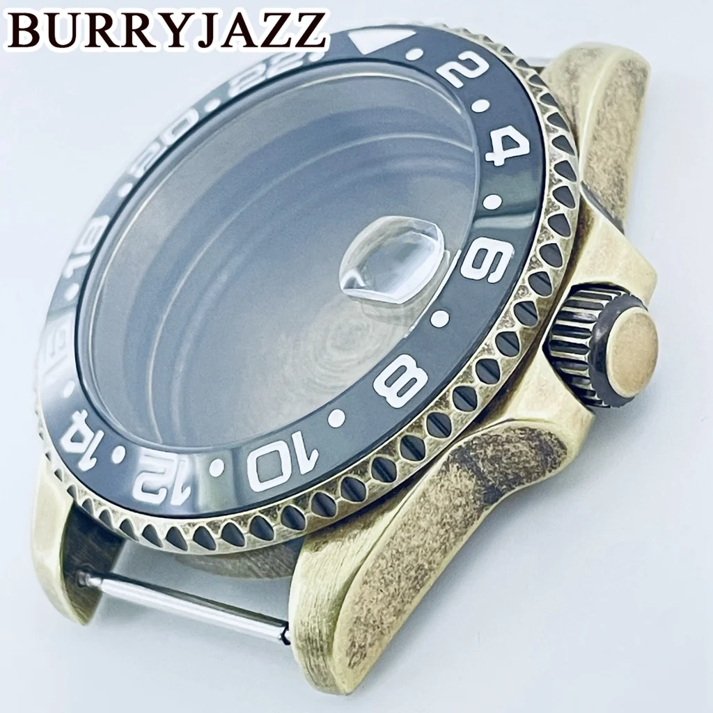 BURRYJAZZ-subcaja de reloj, cristal de zafiro, bisel de cerámica, 40mm, NH35, NH36, NH34, NH38, NH70, NH72, ETA2824, PT5000