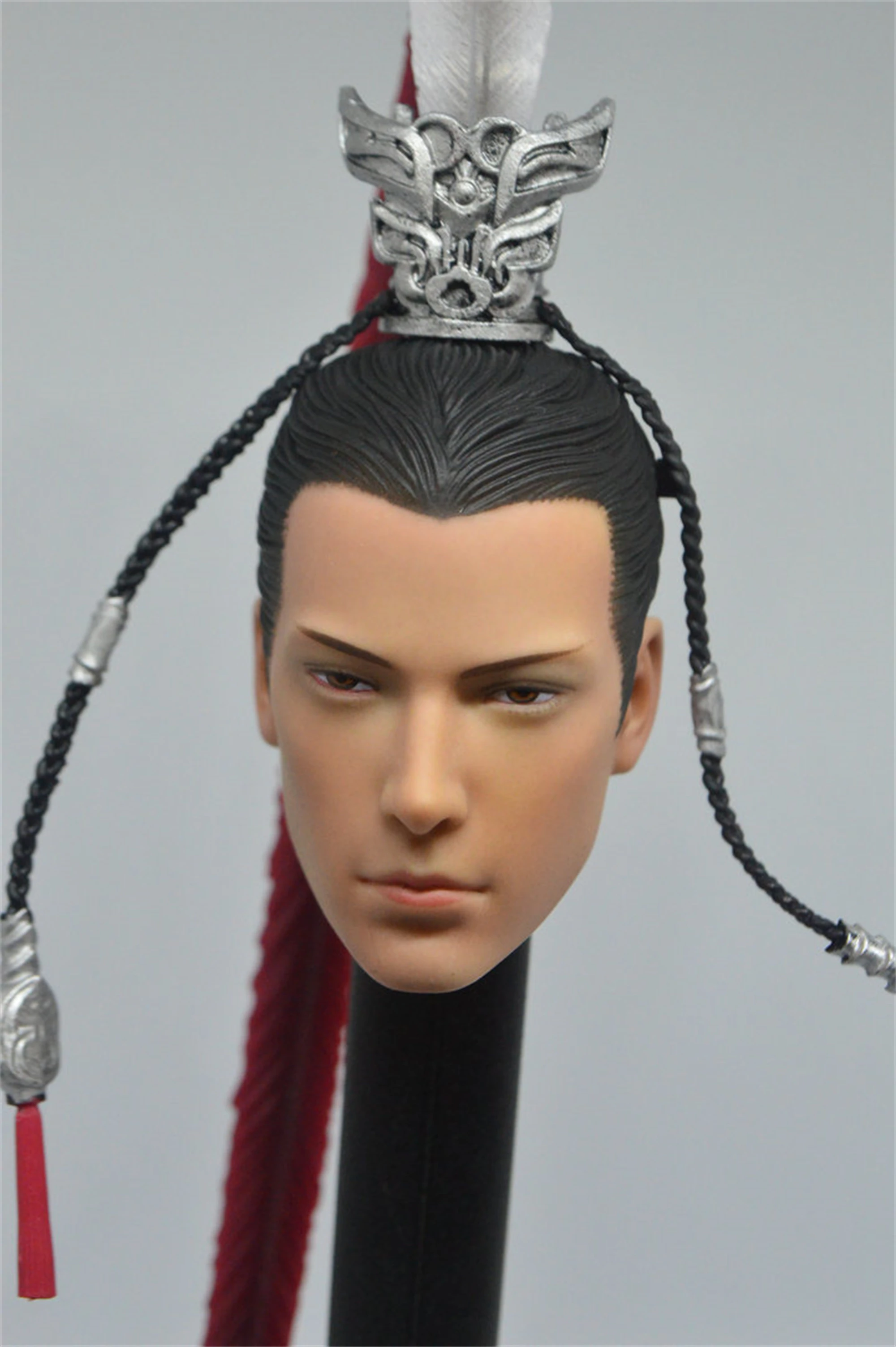 1/6 Scale Tian Ce Traditional Man Head Sculpt Chinese Ancient Male Head Model Fit for 12\'\' Worldbox COOMODELAction Figure Body