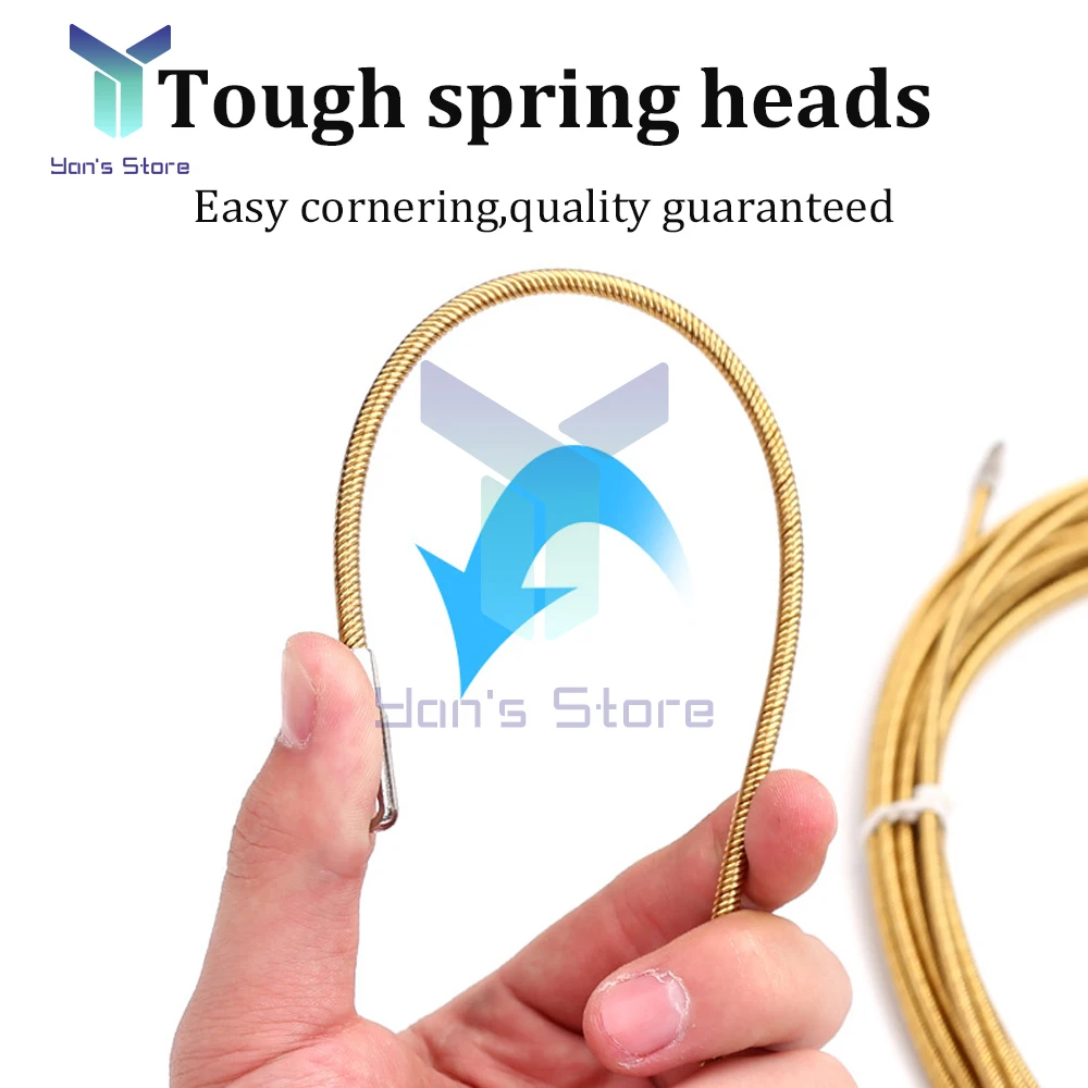 5/10m Universal Wire Threading Device Spring High Elasticity Rope Pulling Device With Pulley Electricians Wire Lead Cable Puller