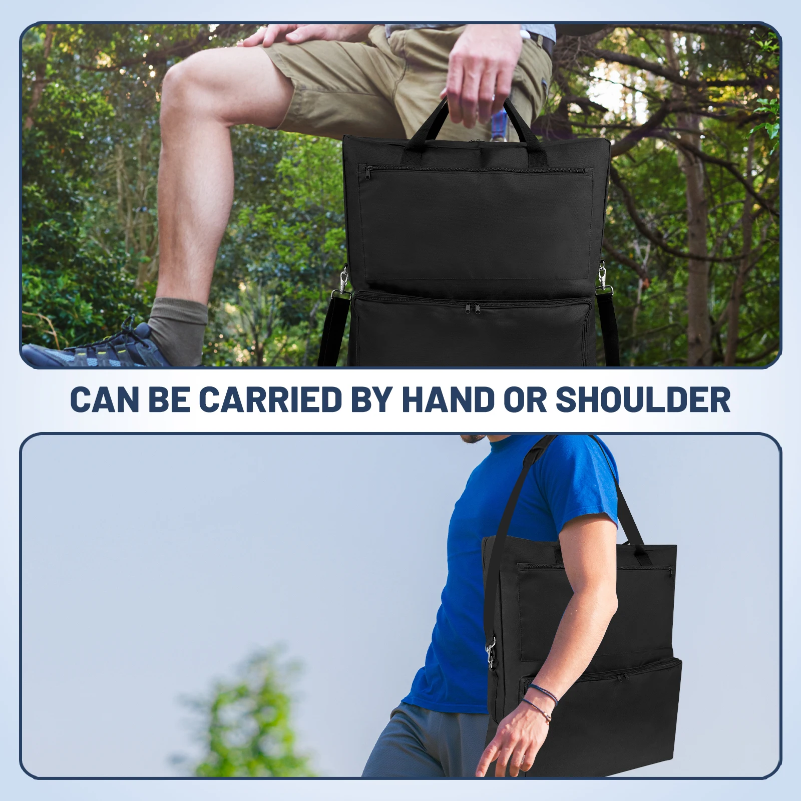 Solar Panel Storage Bag Double-Layer Oxford Waterproof Organizer Travel Easy to Carry Solar Panel Bag Easy to Use Solar