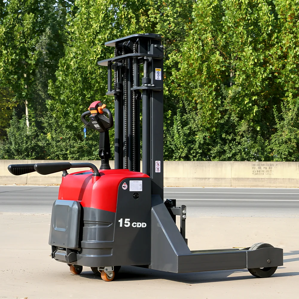 YG ISO Certified 1.5ton 2ton Self Loading Electric Stacker Automatic Stacker Manual Hand Pallet Stacker