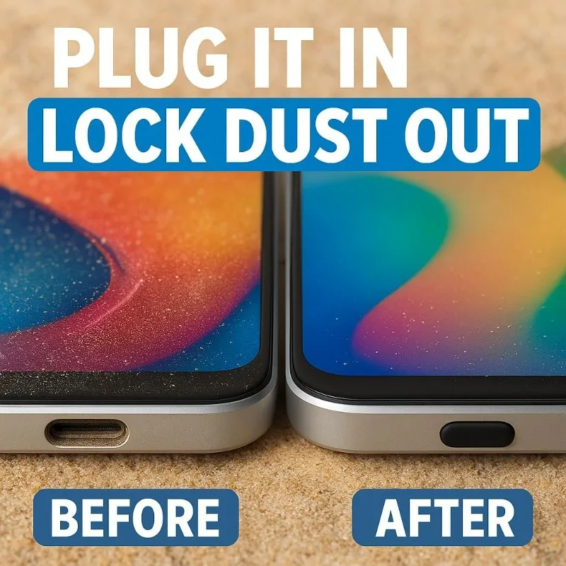 نوع C الغبار المقابس سيليكون شحن ميناء حامي سدادة غطاء تغليف لسامسونج آيفون Xiaomi ممن لهم هواوي USB C الغبار المقابس غطاء