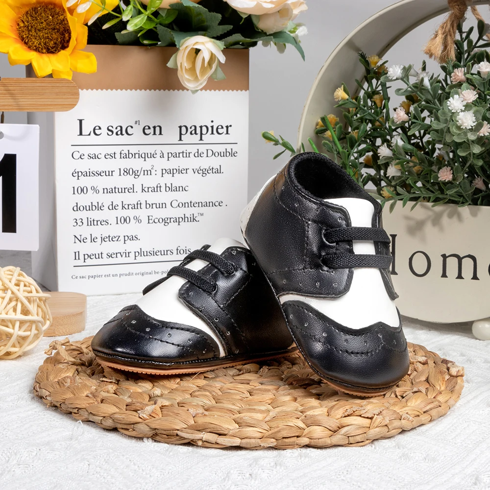 0-18M Baby Jungen Weiche PU Leder Schuhe Neugeborenen Patchwork Casual Turnschuhe Sohlen Nicht-slip Infant Erste walker Schuhe Täglichen Outwear – Detail 12
