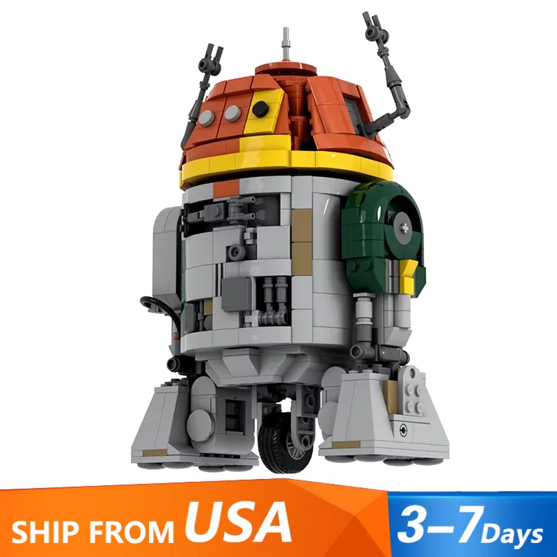 

988 PCS ﻿Chopper robot MOC a Figure Model Sculpture Series Building Blocks Bricks DIY Creative Assembly Toy Kid Gifts