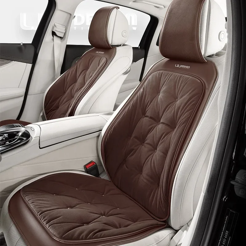 Feather Cotton Universal Car Seat Cushions Warm Car Seat Covers Full Set Seats Accessories Car Seat Protector for Autumn / Winte 4