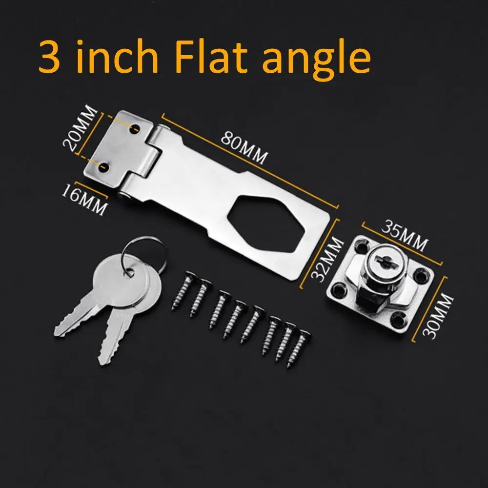 Hardware Securit Home Improvement With Keys Padlock Locking Staple Hasp Garage Lock Cupboard