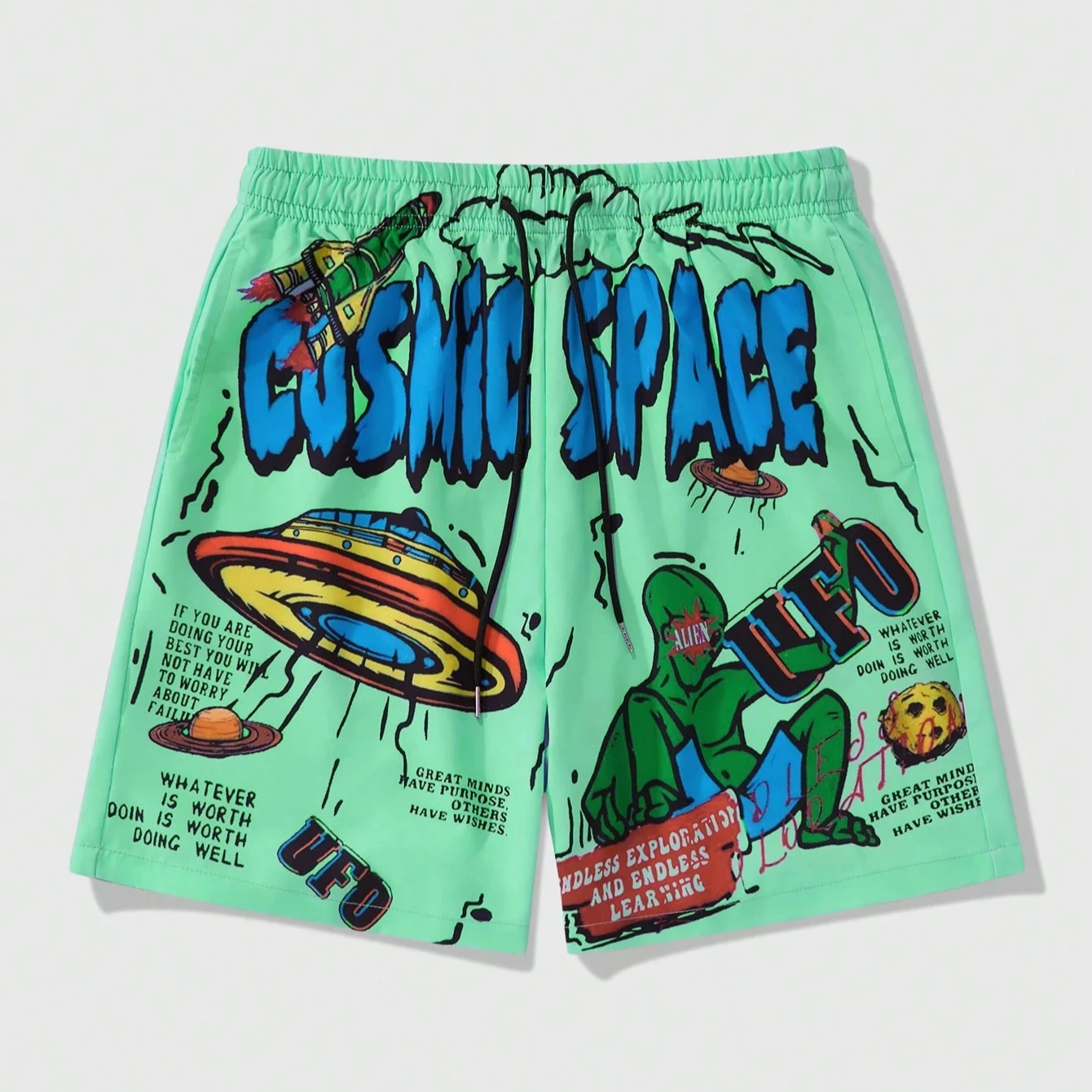 

Summer Men's Print COSMIC SPACE Shorts Breathable Absorb Sweat Quick-drying Gyms Loose Beach Shorts Outdoor Sports FashionShort