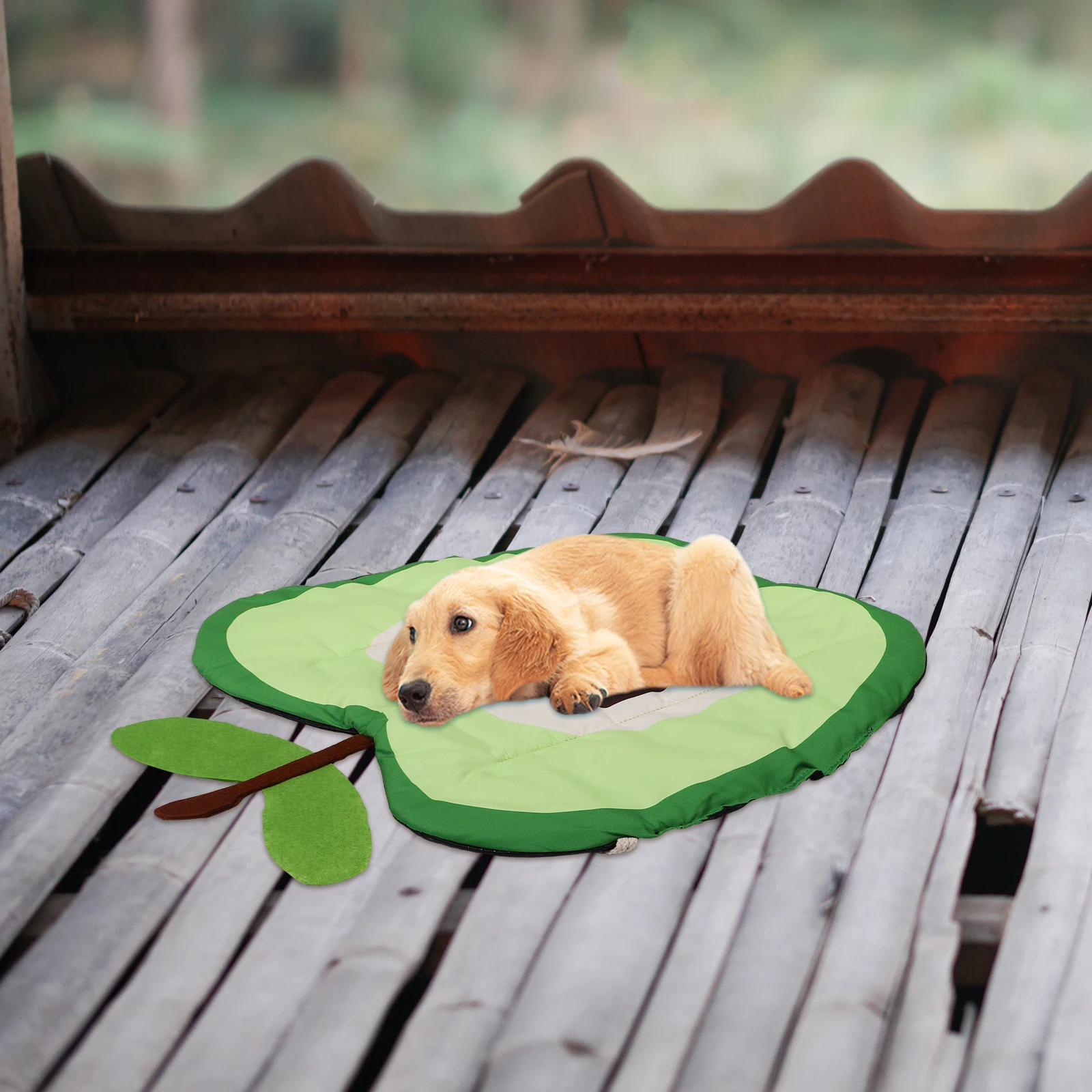 

Pet Mat Dog Bed Cat Cushion Apple Shaped Fabric Water Resistant Durable Soft Sleeping Pad Small Medium Reusable Pet Supplies