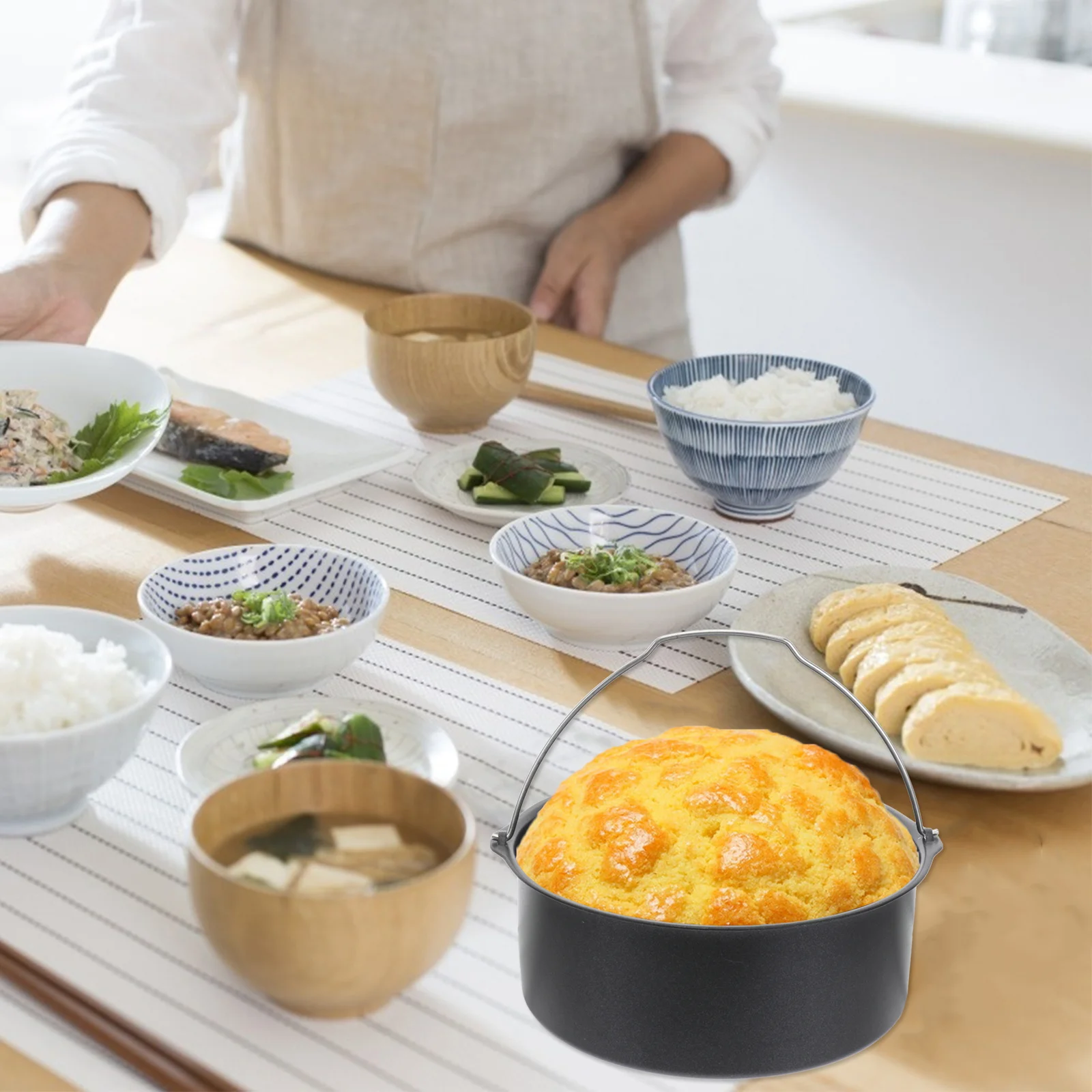 

1Pcs Air Fryer Accessories 7 Inch Durable Material Easy to Use and Clean Handle Kitchen Gadget Air Fryer Accessories