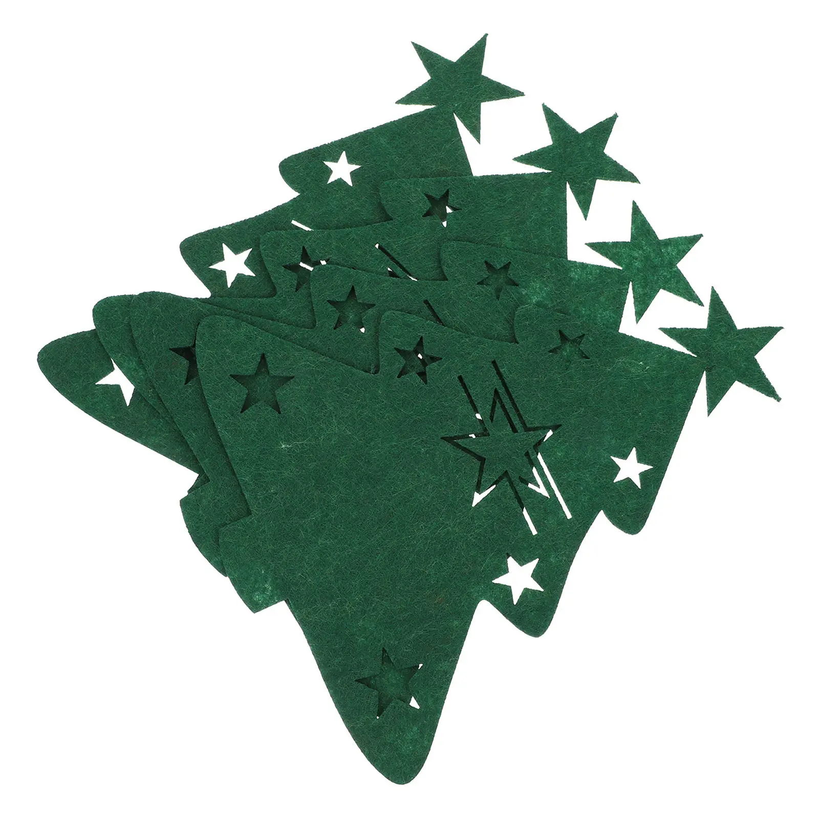 4Pcs Christmas Tree Cutlery Cover Green Tableware Holder Christmas Party Table Decor Xmas Dining Table Supply Cutlery Cover