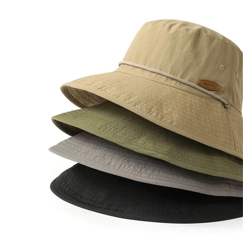1pc Summer Wide Large Brim Men Women Fisherman Hat Outdoor UV Protection Casual Sun Cap Hiking Fishing Beach Safari Panama Hats