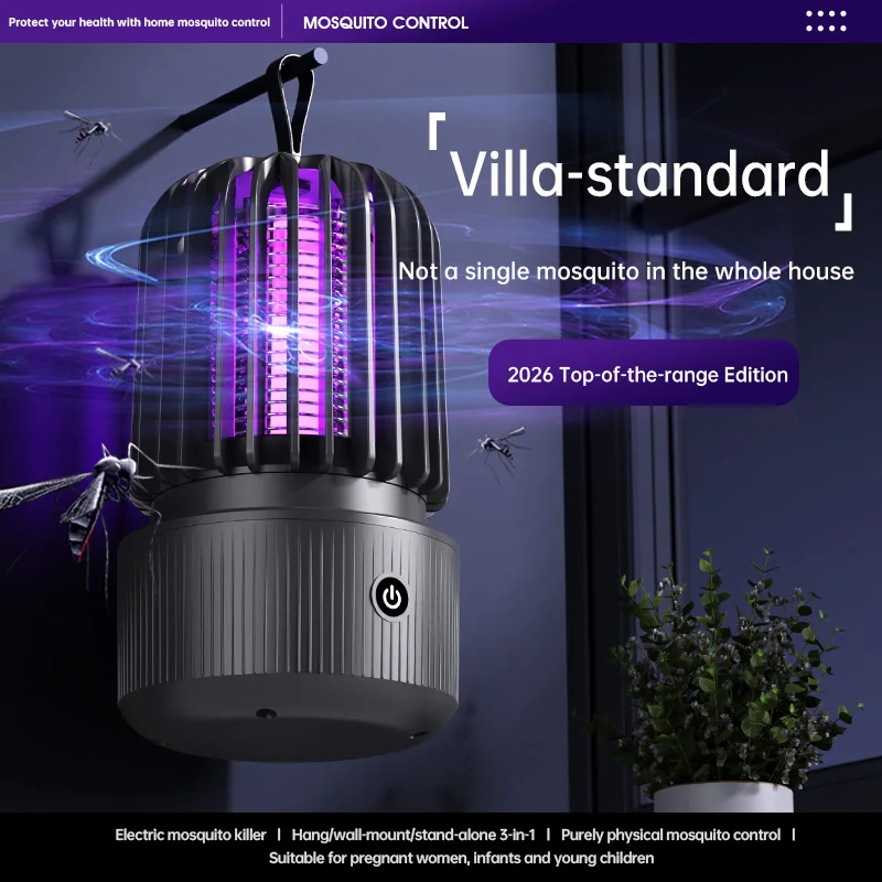 Mosquito Killer Lamp Blue UV Light Attract Electric Shock 2-in-1 Bug Zapper 1200mAh Rechargeable For Patio Travel New