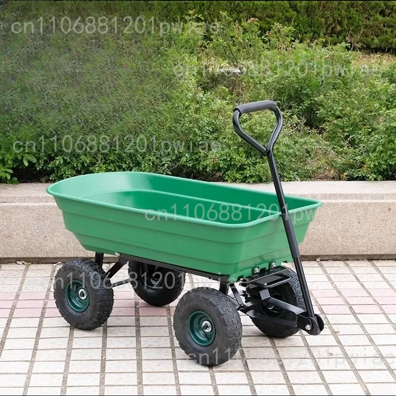 Plastic dump truck hand-pulled truck flatbed agricultural push truck household