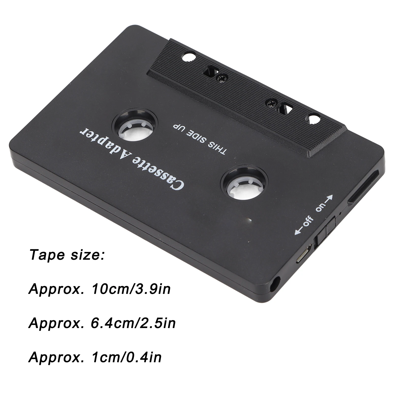 Tape Aux Receiver High Fidelity Low Loss Stereo Bluetooth Cassette Adapter Stable Noise Reduction for Car Speaker for Tablets