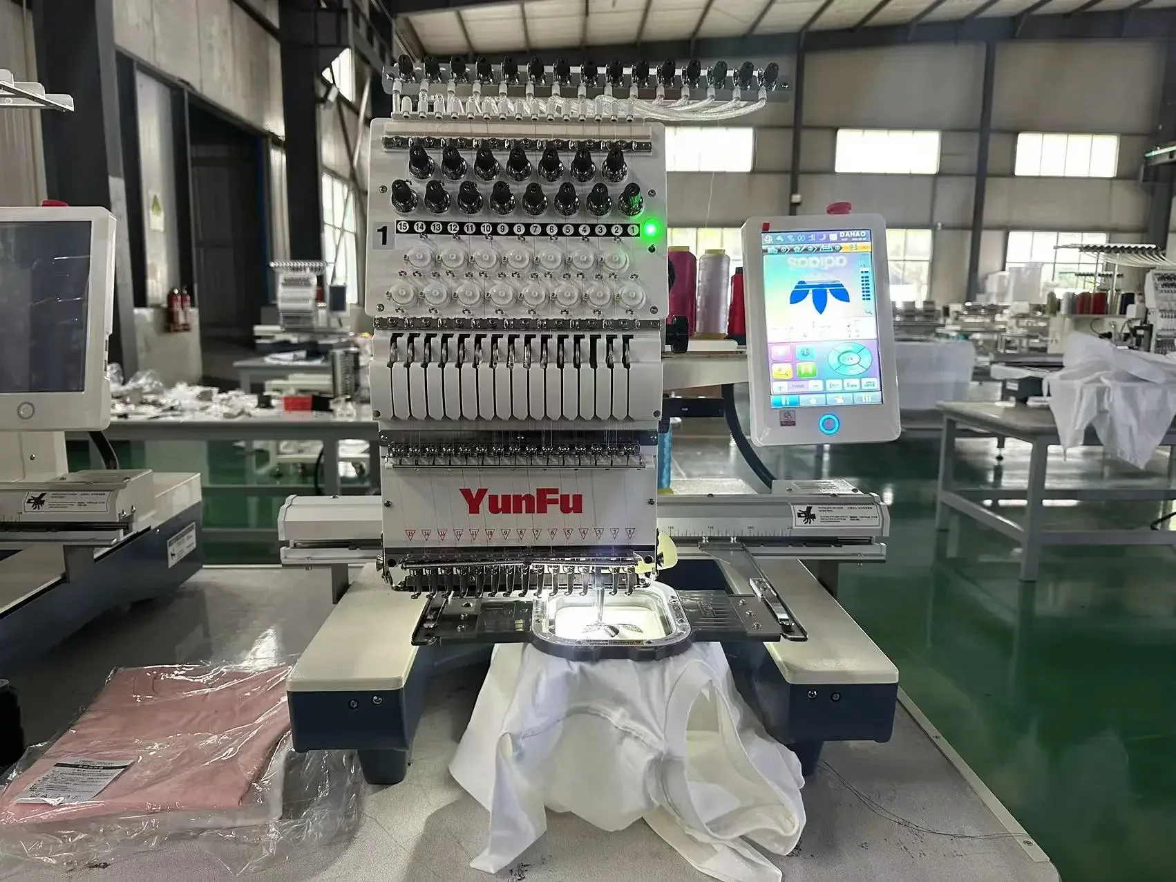 tajima embroidery machine computerized single head dahao computer embroidery machine 15 needles