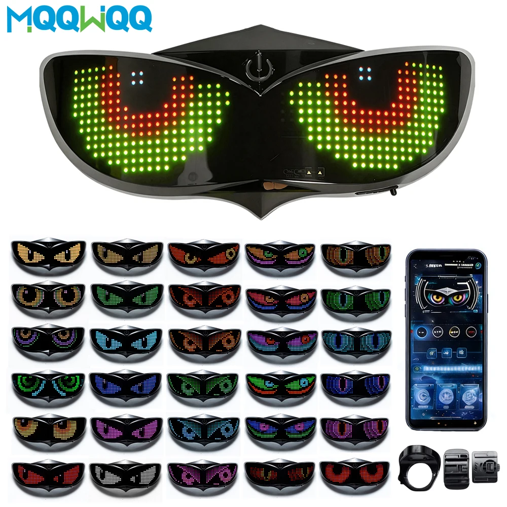 1Set Smart LED Helmet Display (Without Helmet) Bicycle Helmet LED Display,Cycling Helmets with Turn Signals,Rear Light,DIY Image