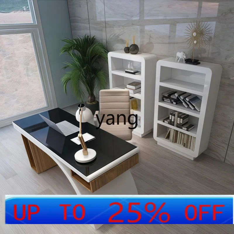 

lmm Italian paint computer desk creative special-shaped desk modern simple desk