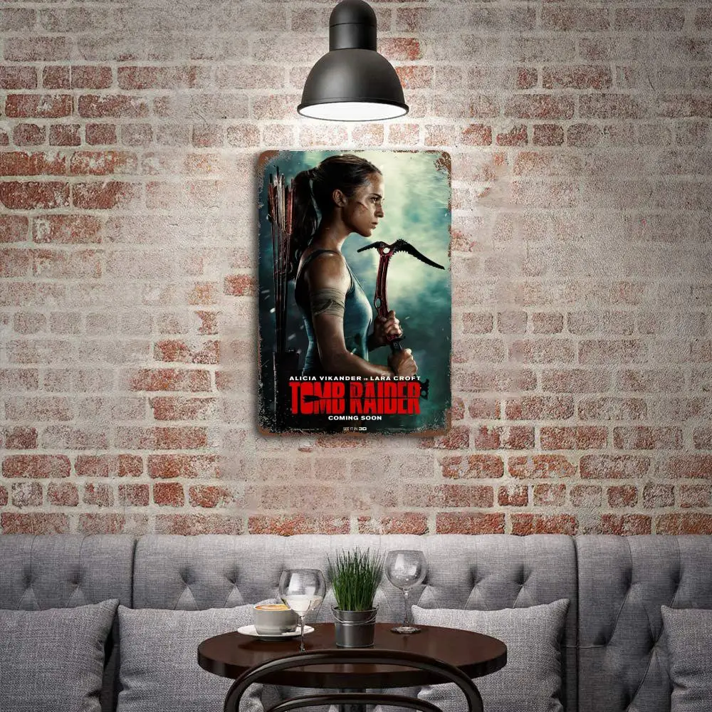 Shadow of the Tomb Raider The Forge Poster Vintage Tin Metal Sign Decorative Plaque for Pub Bar Man Cave Club Wall Decoration