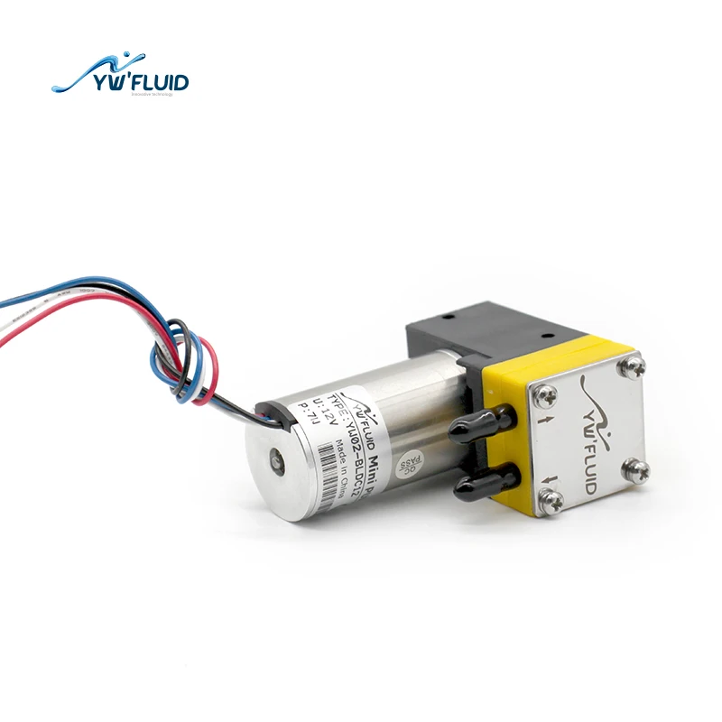 YW02 A-BLDC 12V 24V Brushless Motor Mini Micro Diaphragm Pump Compact