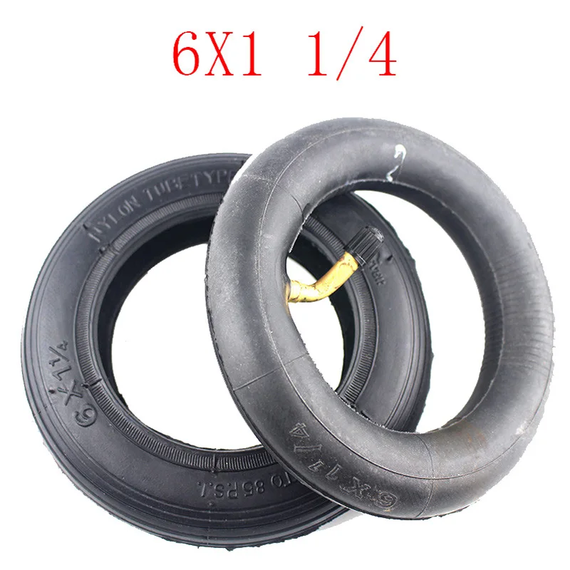 Newest 6x1 1/4 Wheel Inner Tube Outer Tyre for 6*1  Inflation Tire  chair Gas Mini Electric Scooter Accessory