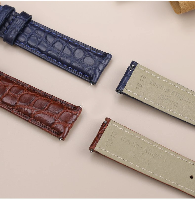 For Cartier men and women Genuine leather Watch strap Tank key Must London Solo crocodile skin Watch band 16 18 19mm Bracelet