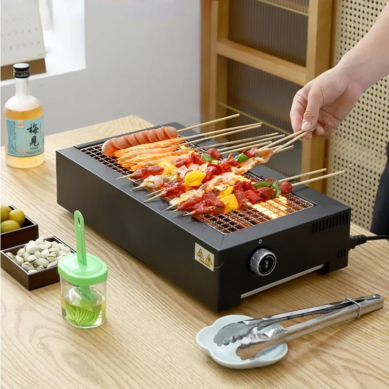 

Electric Carbon Dual Purpose Portable Barbecue Stove Outdoor Smokeless Charcoal Korean Bbq Grill Infrared Heating Skewer Machine