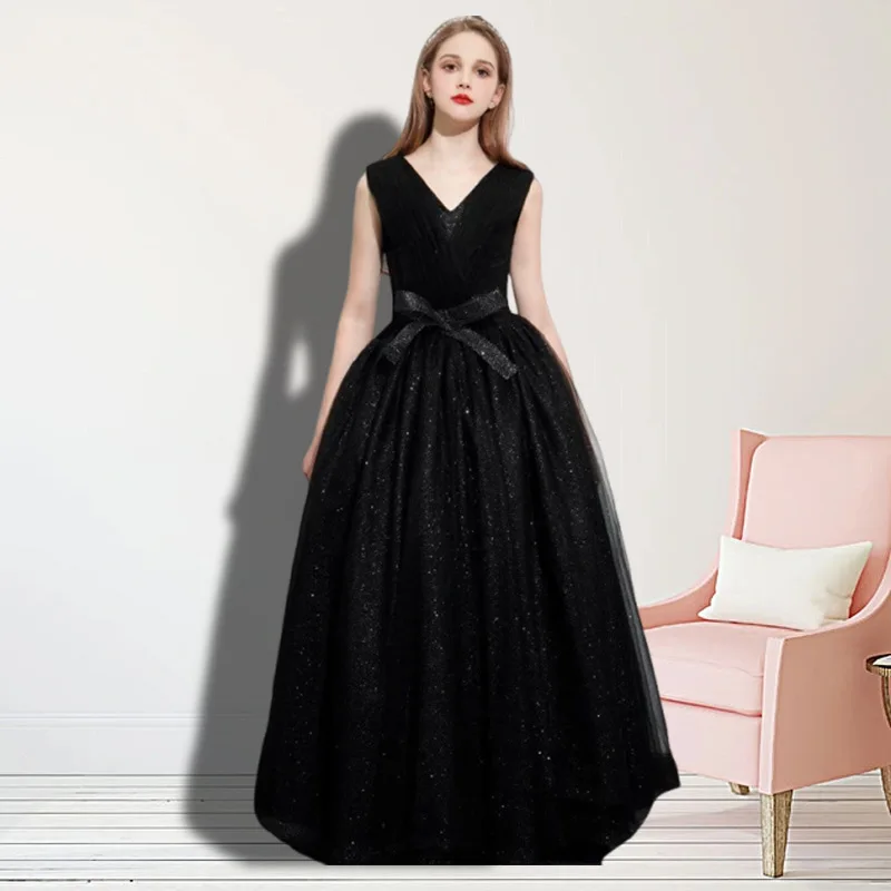

Female Youth Violin Concert Piano Performance2025Summer new children's host princess dress