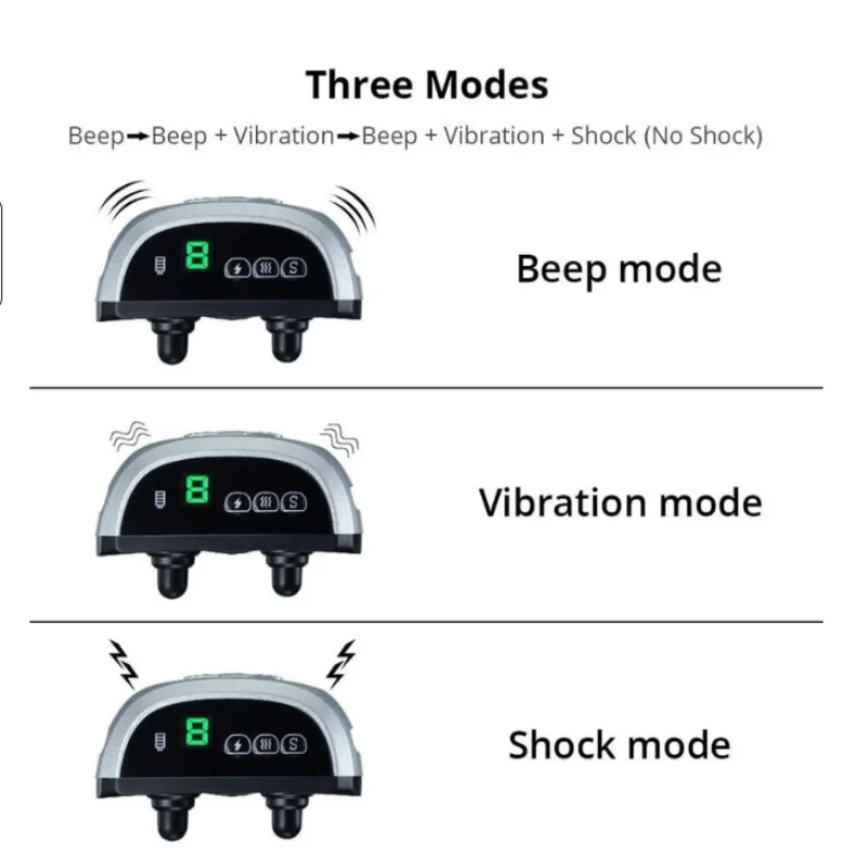 Anti Bark Dog Collar Rechargeable Anti Barking Device Harmless Waterproof Dog Training Shock Collar