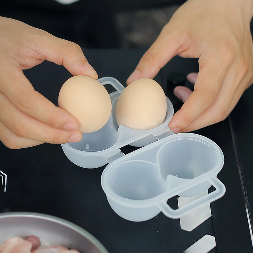 1/2Pcs 2 Grid Egg Box Portable Egg Holder Anti-fall Egg Container Anti Shake Egg Storage Box Multifunctional for Camping Picnic
