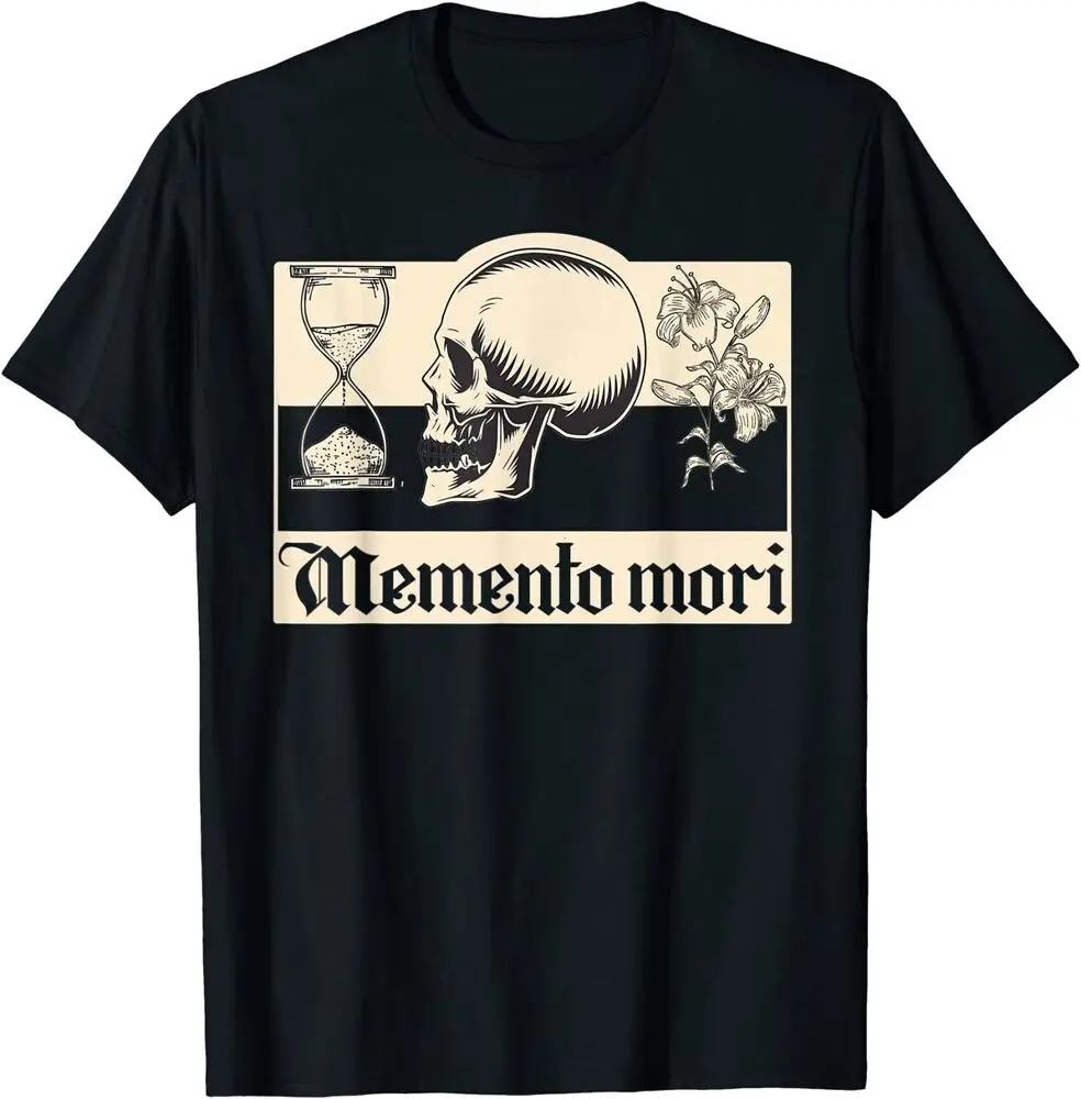 NEW LIMITED Memento Mori Latin Phrase Stoicism Philosophy T-Shirt Size S-5XL