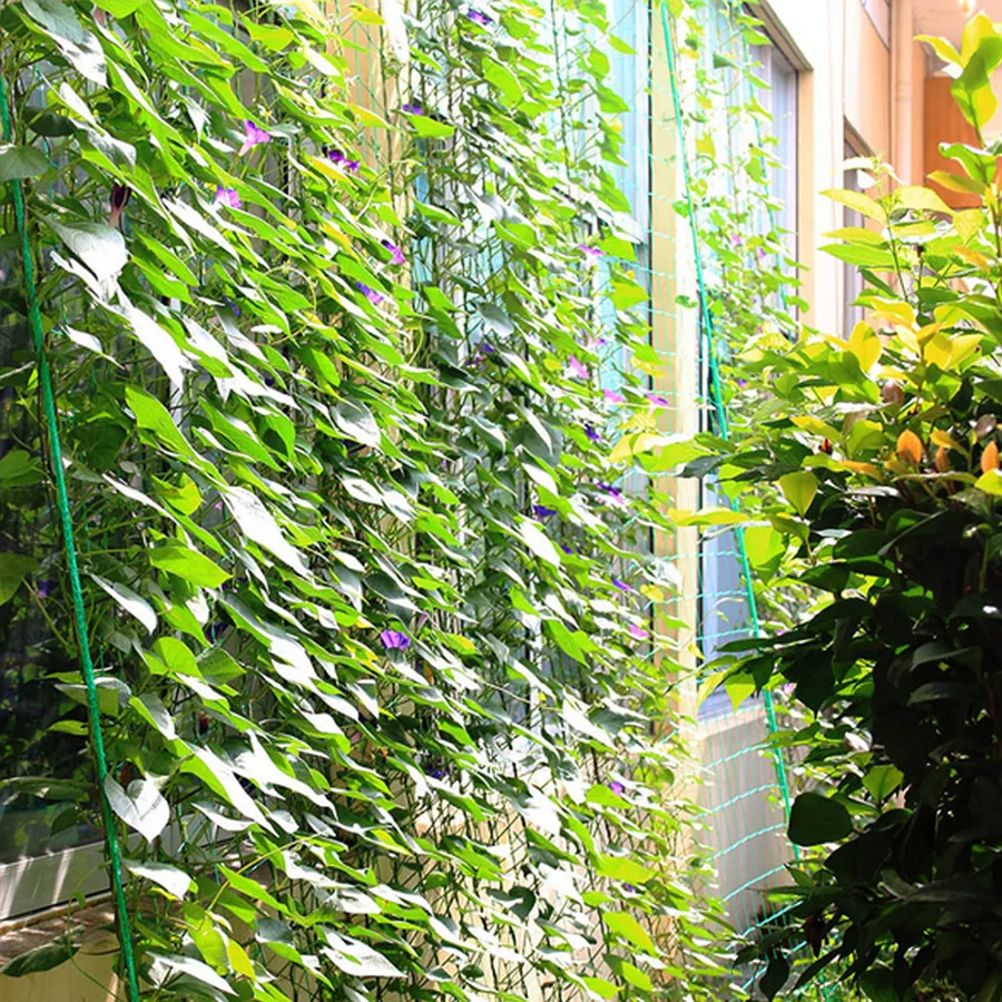 Garden Plant Climbing Net Heavy-Duty Polyester Grow Net Garden Trellis Netting with Square Mesh for Flowers Vegetable Gardening