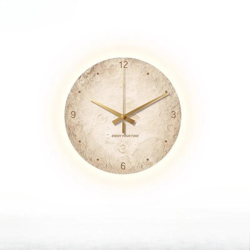 

living room background wall decorative painting clock luminous dining room French cream wind porch hanging painting modern