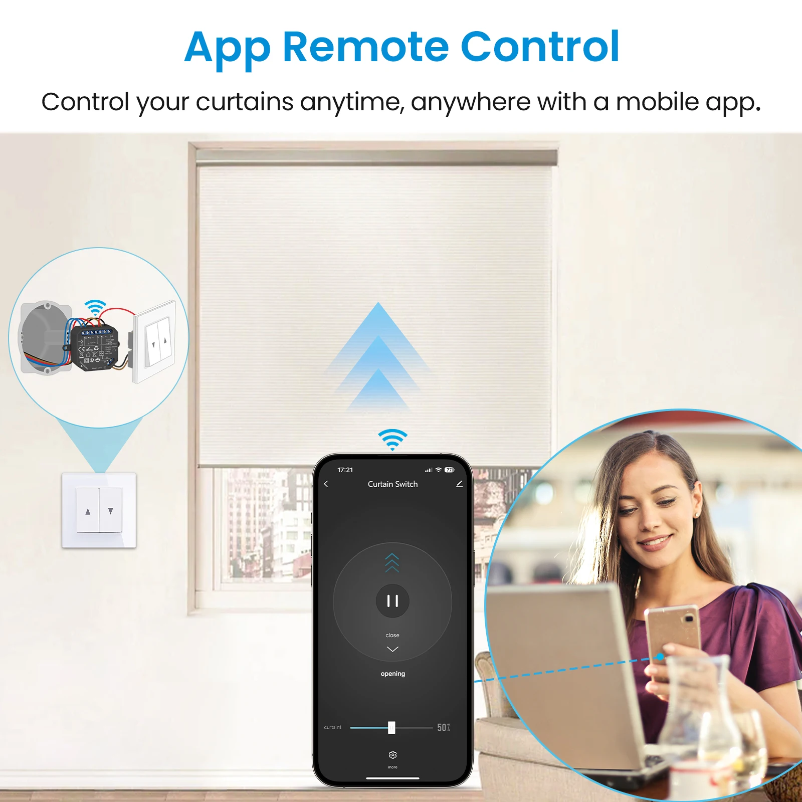 Tuya casa inteligente wi fi cortina interruptor módulo de relé para persianas janela persiana rolo app controle porcentagem google casa alexa