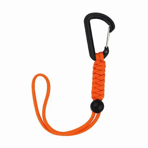 Imagen 2 del producto Cordón de herramienta de cuerda elástica de seguridad con mosquetón, trabajo de escalada, cuerda de seguridad anticaída, accesorios de escalada para trabajo aéreo