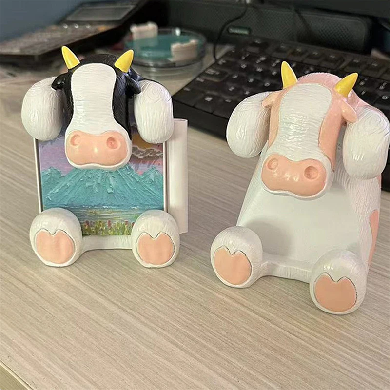 Pop Up Note Dispenser Cow Shape Resin Kids Note Dispenser Back To School Supplies Pop Up Sticky Note Dispenser Tabletop Decor