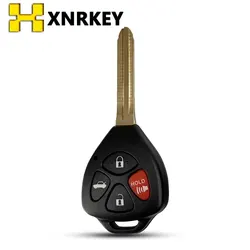 XNRKEY 4 Buttons Remote Car Key Shell for Toyota Camry2007-2010 Avalon Corolla Matrix RAV4 Venza Yaris Key Housing Replacement