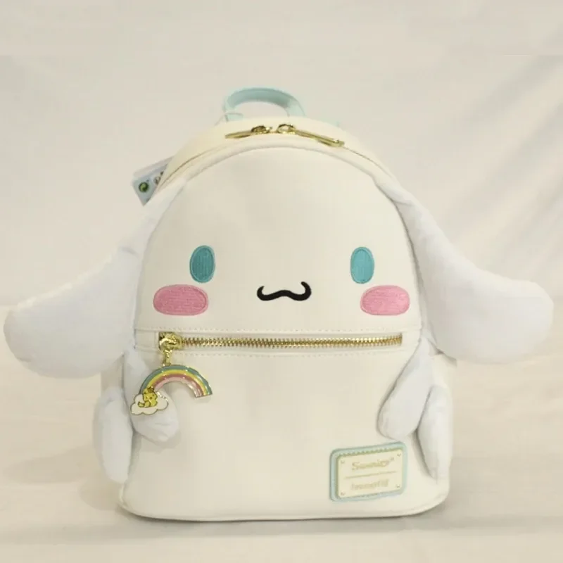 

Sanrio Cinnamon Accessories PU Leather Backpack For Campus Travel Leisure Fragrance Plush Fashion Cute Shoulders Mini Backpack